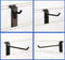 Single Slatwall Hook Variety Pack- Four sizes - 24 Hooks Total - Black