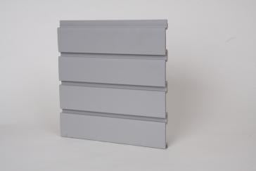 HandiWALL 96" Long Gray PVC Slatwall Panels - 32 sq. ft. per box