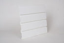 HandiWALL 80" Long White PVC Slatwall Panels - 33 sq ft per box