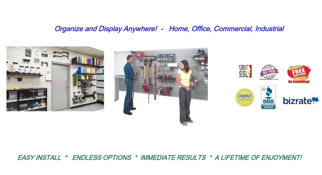 HandiWALL PVC SlatWall FREE SHIPPING ON EVERYTHING! MADE IN USA!