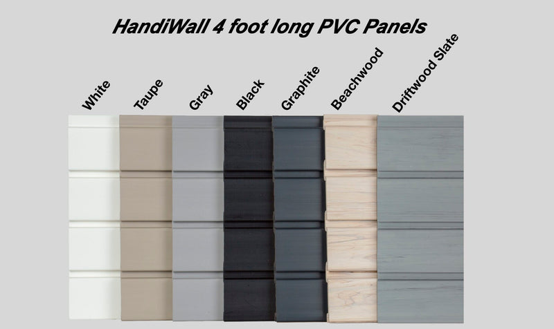 HandiWALL 48" Long Pvc Slatwall Panels - 32 Square Feet Per Box