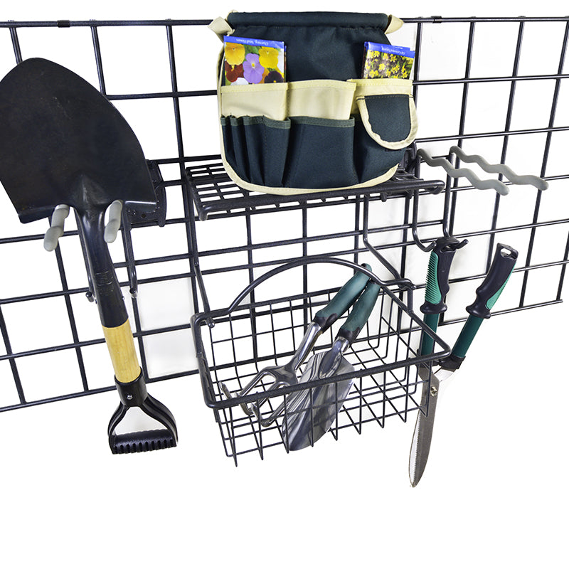 Organized Living - Schulte  7115-5200-50 The Garden Rack & Basket  23""w x 11""d x 13""h for Grid - Wall To Wall Storage