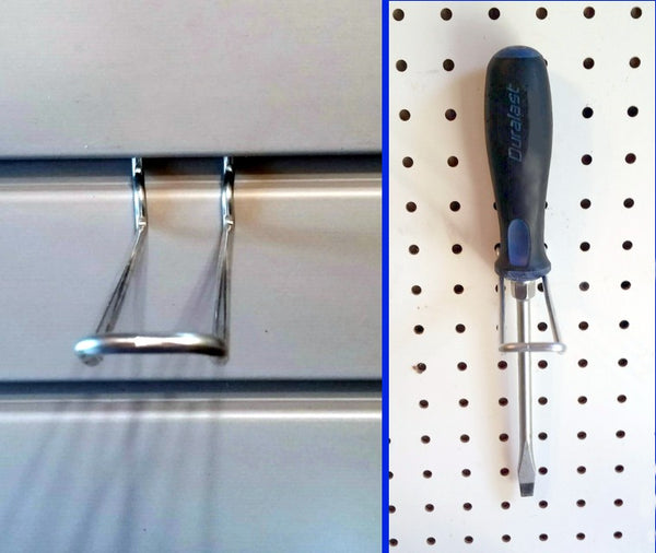 Wire Loop Hook 6" Long For Slatwall or Pegboard - Pack of 12 Hooks