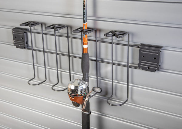 HandiWall HSFRH Four Pole Fishing Rod Holder For Slatwall