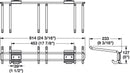 HandiWall HSH03SBWL - 3 Pronged Hanging Tool Rack
