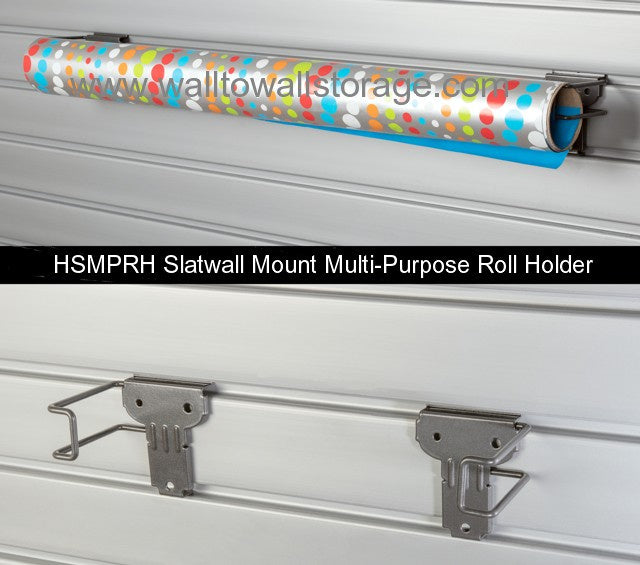 HSMPRH HandiSolutions Slatwall Paper Towel & Multi-Purpose Roll Holder - Wall To Wall Storage
