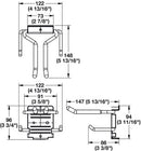 HandiWall HSSRHWL - Slatwall Ski Hook With Lock - Pack of TWO