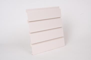 HandiWALL 80" Long Antique White PVC Slatwall Panels - 33 sq ft per box
