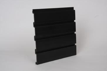 HandiWALL 96" Long Black PVC Slatwall Panels - 32 sq. ft. per box