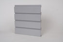 HandiWALL 96" Long Gray PVC Slatwall Panels - 32 sq. ft. per box
