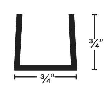 HandiWALL Indented "U" Molding Trim - Wall To Wall Storage