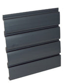 HandiWALL 80" Long Graphite/Charcoal PVC Slatwall Panels - 33 sq ft per box