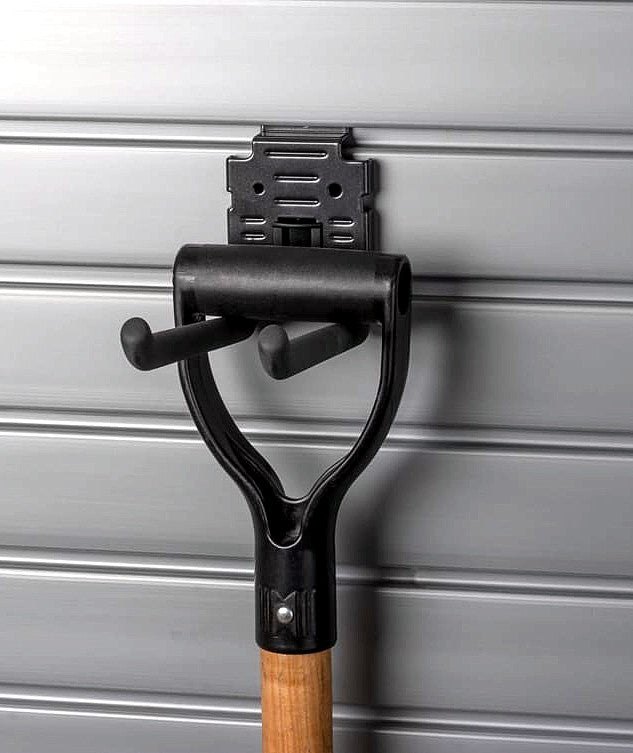 HandiWall HSH04DBWL - 4" Double Prong Slatwall Hook With Lock - Pack of TWO