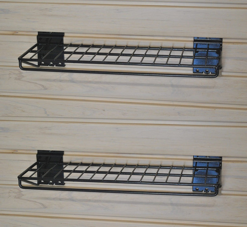 Slatwall Wire Shelf Medium - 16"W by 5"D - PACK OF TWO