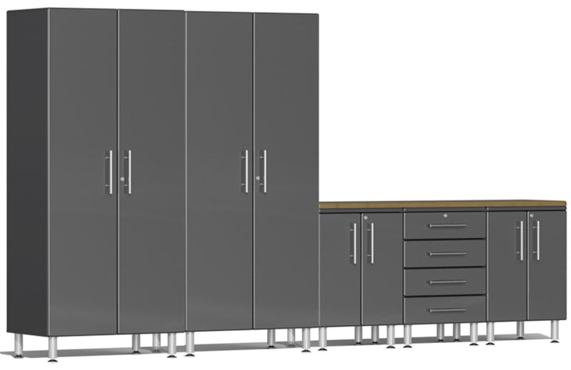 Ulti-MATE 2.0 Series UG20062 - 12' Wide 6-Piece Garage Cabinet Kit with Bamboo Worktop