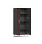 Ulti-MATE UG21006R - 3' Wide 2-Door Tall Tower Cabinet With Ruby Red Facings