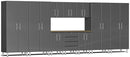 Ulti-MATE 2.0 Series UG22112G - Graphite Grey 18' Wide 11-Piece Garage Cabinet Kit with Solid Bamboo Worktop