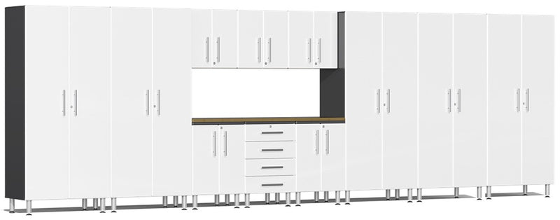 Ulti-MATE 2.0 Series UG22122 - 21' Wide 12-Piece Garage Cabinet Kit with Bamboo Worktop