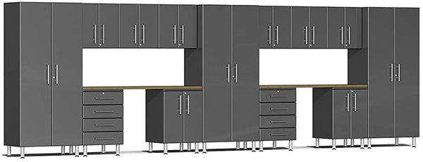 Ulti-MATE UG22152G 21' Wide  15-Piece Garage Cabinet Kit with Graphite Grey Facings