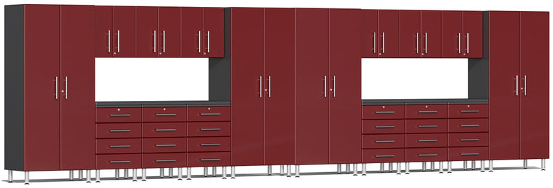 Ulti-MATE 2.0 Series UG22181 - 24' Wide 18-Piece Garage Cabinet Kit with Recessed Worktops