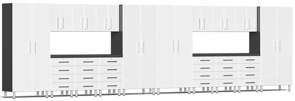 Ulti-MATE 2.0 Series UG22181 - 24' Wide 18-Piece Garage Cabinet Kit with Recessed Worktops