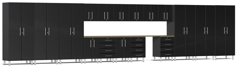 Ulti-MATE Garage 2.0 Series UG22192 24' Wide 19-Piece Kit with Solid Bamboo Worktops
