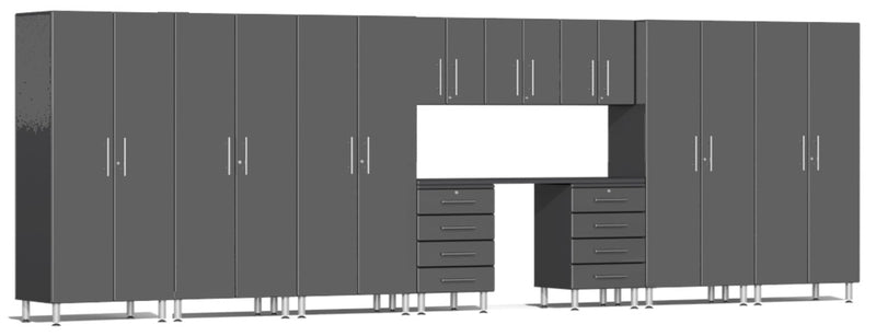 Ulti-MATE 2.0 Series UG23111 - 21' Wide 11-Piece Garage Cabinet Kit with Recessed Worktop