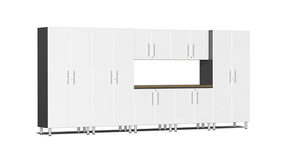 Ulti-MATE Garage 2.0 Series UG24082 Eight Piece 15' Wide Kit With Bamboo Worktop