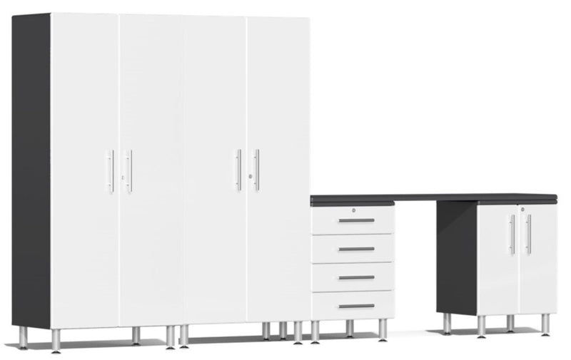 Ulti-MATE 2.0 Series UG25051 - 12' Wide Five Piece Garage Cabinet Kit with Workstation