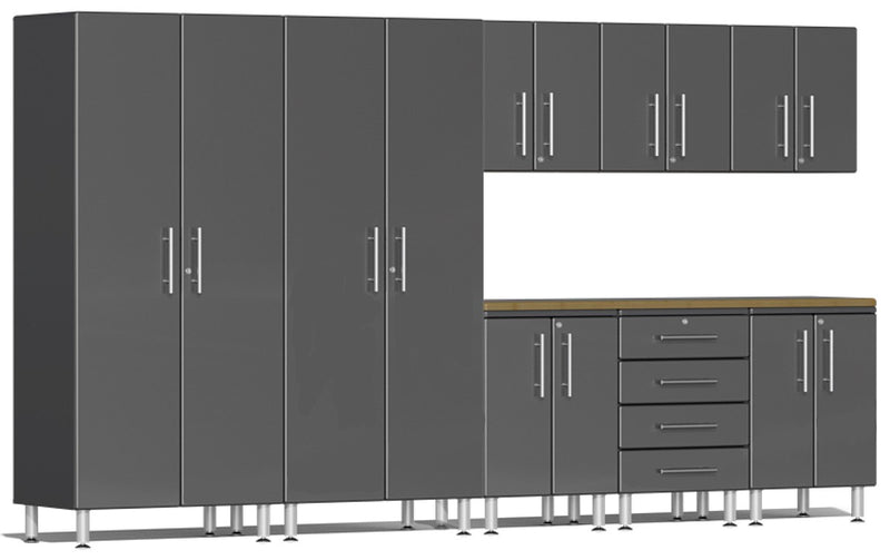 Ulti-MATE 2.0 Series UG25092 - 12' Wide 9-Piece Garage Cabinet Kit with Bamboo Worktop