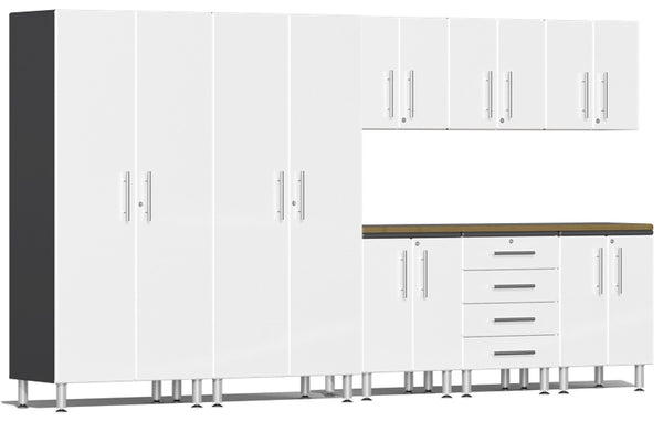 Ulti-MATE 2.0 Series UG25092 - 12' Wide 9-Piece Garage Cabinet Kit with Bamboo Worktop