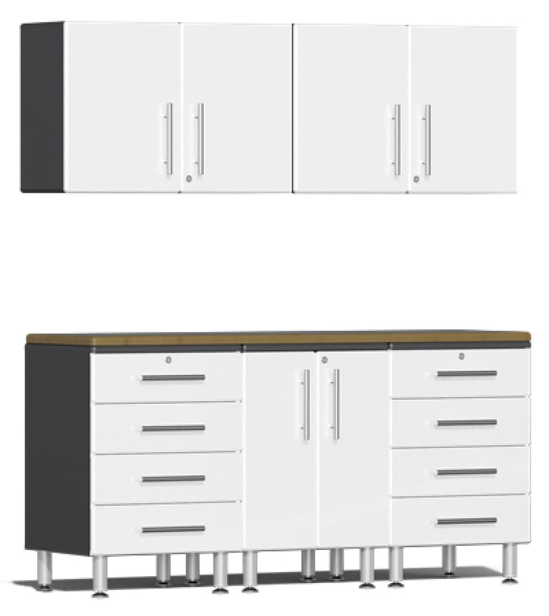 Ulti-MATE 2.0 Series UG29062 - 6' Wide  6-Piece Garage Cabinet Kit with Bamboo Worktop