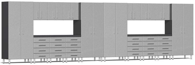 Ulti-MATE 2.0 Series UG22181 - 24' Wide 18-Piece Garage Cabinet Kit with Recessed Worktops