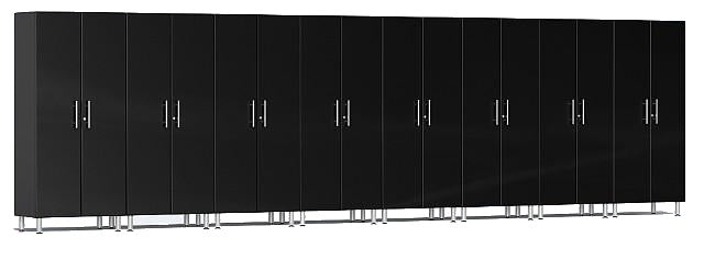 Ulti-MATE UG22680B - 24' Wide 8-Piece Tall Tower Cabinet Kit With Midnight Black Facings