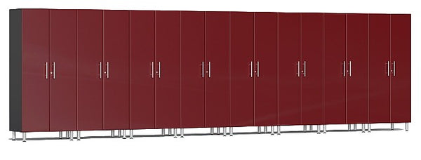 Ulti-MATE UG22680R - 24' Wide 8-Piece Tall Tower Cabinet Kit With Ruby Red Facings