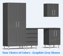 Ulti-MATE 2.0 Series UG22051* - 9' Wide 5-Piece Garage Cabinet Kit with Workstation - Wall To Wall Storage