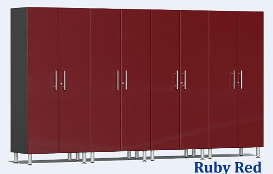Ulti-MATE 2.0 Series UG22640X - 12' Wide 4-Piece Red Tall Tower Cabinet Kit - Wall To Wall Storage