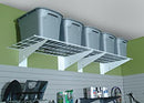 TWO Huge Heavy Duty 24" Inch Deep X 48" Wide Wire Grid Wall-Mount Shelves - 8 Linear Feet Total & 400 LB Capacity Per Shelf!