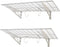 TWO Heavy Duty 24" Inch Deep X 48" Wide White Wire Grid Wall-Mount Shelves - 8 Linear Feet Total &  250 LB Capacity Per Shelf!