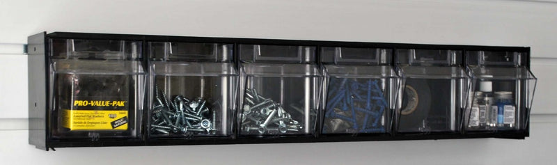 Tip Out Storage Bins - 6 Compartment - 23-5/8""W - Wall To Wall Storage