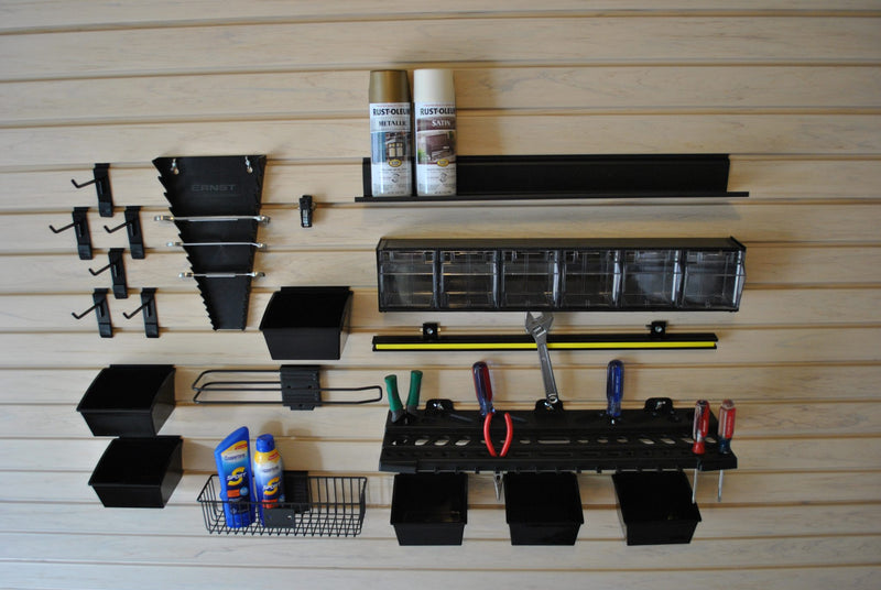 Slatwall "Work Center" Storage Accessories Kit - Wall To Wall Storage