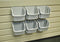 Slatwall Mount Open Storage Bins - 5"" W X 5 3/8"" D - Pack of Six - Wall To Wall Storage