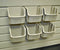 Slatwall Mount Open Storage Bins - 5"" W X 5 3/8"" D - Pack of Six - Wall To Wall Storage